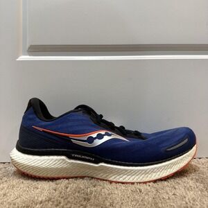 Saucony Triumph 19 Running Shoes Mens Size 11.5 Blue Road Sneakers S20678-16